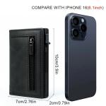 Minimalist Leather Wallet for Men Magnetic Pop Up Credit Card Holder RFID Blocking Luxury Vallet