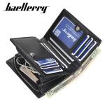 Baellerry Anti-Theft Men's Short Wallet Hidden clasp Slim PU Leather Custom Id slot Gift for Husband
