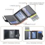 Luxury Metal Business Card Holder - Auto Eject Tri-Fold RFID Protection Slim Wallet