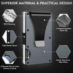 Minimalist Wallet for Men & Women Slim RFID Wallet, Scratch Resistant, Credit Card Holder & Money Clip, Easily Removable Money