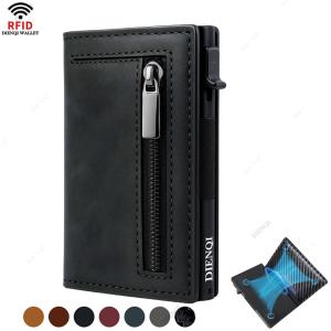 Luxury RFID Blocking Card Holder Men Wallets Money Bag Metal Credit Cardholder Aluminium Slim Thin Smart Minimalistic Wallets