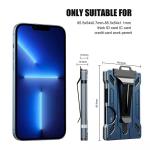 Minimalist Wallet for Men- Slim Aluminum Metal Money Clip Wallet with Clear ID Card Holder, Carbon Fiber Wallet,Blocking