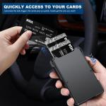 RFID Blocking Mens Wallet | Minimalist Slim Smart Pop-Up Card Holder, Metal Credit Card Wallet with Money Clip for Men