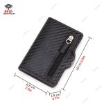 Carbon Fiber Rfid Blocking Men ID Credit Card Holders Wallet Leather Metal Business Bank CreditCard Cardholder Case Carteras