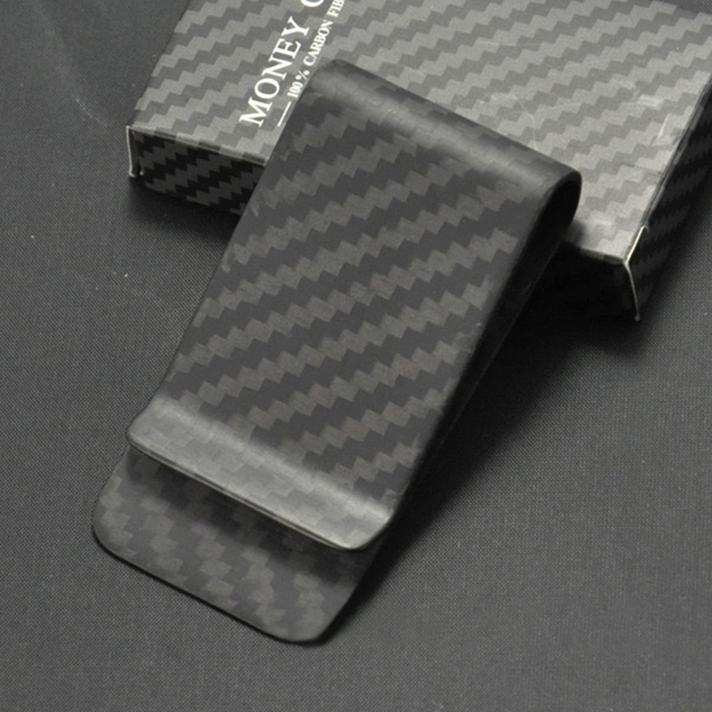 High Quality Real Carbon Fiber Money Clip Slim Front Pocket Wallet Up To 50 Bills Minimalist Wallet For Men Gift