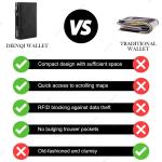 Rfid Blocking Credit Card Holder Men Wallet Luxury Pop Up Slim Thin Minimalist Wallet Bank Cardholder Case Black Vallet for Men