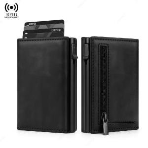 Rfid Credit Card Holder Wallet Mens Bank Cardholder Aluminium Metal Case Slim Minimalist Walet Coin Purse Smart Wallets for Men