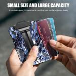 Men's Slim Aluminum RFID Wallet - 15 Card Capacity with Metal Money Clip + Clear ID Window, Anti-Theft Minimalist Design