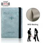 RFID Blocking Passport Holder Cover Wallet Case Travel Leather Wallet for Men Women Multi-Function ID Bank Card Case Accessories