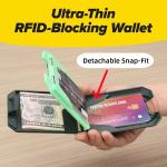 ANTI RFID Blocking Wallet for Men with Removable Money Clip Small Secure and Crush Resistant ID Credit Card Holder Case Purse