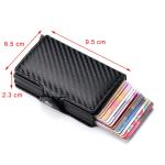 Anti Rfid Carbon Fiber Credit Card Holder Mens 14 Bank Cardholder Case Wallet Metal Minimalist Wallet Money Bag Male Purses