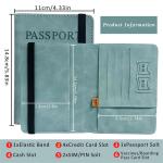 RFID Blocking Passport Holder Cover Wallet Case Travel Leather Wallet for Men Women Multi-Function ID Bank Card Case Accessories