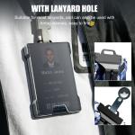 Men's Slim Aluminum RFID Wallet - 15 Card Capacity with Metal Money Clip + Clear ID Window, Anti-Theft Minimalist Design