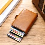 Anti Rfid Carbon Fiber Credit Card Holder Mens 14 Bank Cardholder Case Wallet Metal Minimalist Wallet Money Bag Male Purses