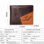 GUBINTU Genuine Leather Men Wallets Coin Pocket Zipper Real Men's Leather Wallet with Coin High Quality Male Purse Eagle cartera