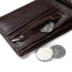 GUBINTU Genuine Leather Men Wallets Coin Pocket Zipper Real Men's Leather Wallet with Coin High Quality Male Purse Eagle cartera