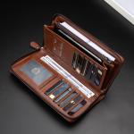 Men's Long Zipper Wallet High Quality Pu Leather Wallet For Men RFID Blocking Business Clutch Bag Credit Card Holder Purse Man
