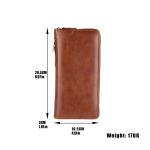 Men's Long Zipper Wallet High Quality Pu Leather Wallet For Men RFID Blocking Business Clutch Bag Credit Card Holder Purse Man