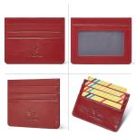 KAVIS Slim Card Holder Wallet for Men Women Genuine Leather Portable Credit Bank Card Case Mini Unisex Money Bag