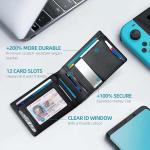 DIENQI Rfid Credit Card Holder Wallets Men Money Bag Purse Slim Thin Wallet for Men Small Short Purse Male Black Vallet Billfold