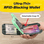 Wallets 4 RFID Blocking Wallet for Men with Removable Money Clip - Slim, Secure and Crush Resistant