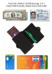 Men's Slim Premium Genuine Leather Pop Up Card Holder RFID Blocking Mini Aluminum Credit Card Holder Minimalist Wallet for Men