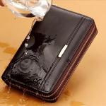 Men's Large Capacity Long Zipper Wallet Synthetic Leather Clutch Business Handbag with Phone Card Holder Case Gift for Him