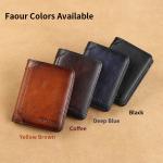 GERUOLA Slim RFID Shielded Genuine Leather Wallet for Men-Multifunctional ID & Credit Card Holder Dark Brown with Embellishments