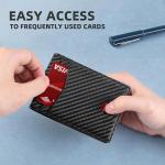 ANTI RFID Blocking Black Carbon Fiber Men Wallets Short Small Protected Magic Leather ID Credit Card Holder Case Purse for Men