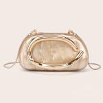 Fashion Women's Handbag Bride Metal Gold Women Luxury Evening Banquet Clutch Bag Shoulder Wedding Purse Party Crossbody Bag