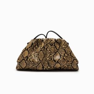 Ruched Serpentine Dumpling Bags for Women Pouch Handbag Cloud Clutch Snake Pattern Shoulder Crossbody Bag Luxury Designer Bag