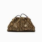 Ruched Serpentine Dumpling Bags for Women Pouch Handbag Cloud Clutch Snake Pattern Shoulder Crossbody Bag Luxury Designer Bag