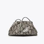 Ruched Serpentine Dumpling Bags for Women Pouch Handbag Cloud Clutch Snake Pattern Shoulder Crossbody Bag Luxury Designer Bag