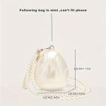 Women Acrylic Egg Bag Cute Pearl Evening Clutch Bag Beading Pearl Purse For Wedding Party Luxury shoulder Handbag Designer Chic