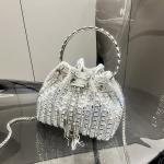 luxury Designer purses and handbags bags for women bucket clutch purse evening banquet bag Crystal rhinestone shoulder bag