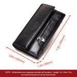 HUMERPAUL Fashion Wallet for Women Genuine Cowhide Leather Long Clutch Cell Phone Money Handbag RFID Credit Card Holder Purse