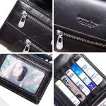 HUMERPAUL Fashion Wallet for Women Genuine Cowhide Leather Long Clutch Cell Phone Money Handbag RFID Credit Card Holder Purse
