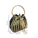luxury Designer purses and handbags bags for women bucket clutch purse evening banquet bag Crystal rhinestone shoulder bag