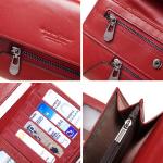 HUMERPAUL Fashion Women Genuine Leather Wallet RFID Blocking Tri-fold Credit Card Holder Luxury Long Female Phone Clutches