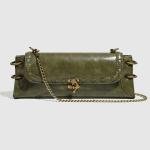 2025 Luxury Brand Designer Long Style Clutch Bag Women Vintage Turn Lock Fake Leather Shoulder Bag with Chain