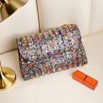Multi-color Square Evening Bag Clutch Luxury Shoulder Bag Hand Armpit Chain Wedding Party Rhinestone Elegant Exquisite Handbag