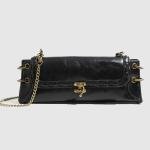 2025 Luxury Brand Designer Long Style Clutch Bag Women Vintage Turn Lock Fake Leather Shoulder Bag with Chain