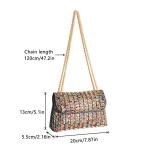 Multi-color Square Evening Bag Clutch Luxury Shoulder Bag Hand Armpit Chain Wedding Party Rhinestone Elegant Exquisite Handbag