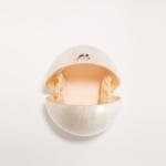 Women Acrylic mini egg bag cute pearl Evening Clutch Bag with beaded strap For Wedding Party Luxury purse And Handbag Designer