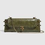 2025 Luxury Brand Designer Long Style Clutch Bag Women Vintage Turn Lock Fake Leather Shoulder Bag with Chain