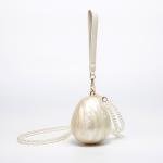 Women's Acrylic Premium Mini Egg Bag Luxury Fashion Pearl Dinner Clutch Bag Cute Phone Mouth Red Envelope for Wedding Party