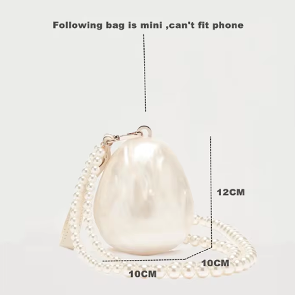 Women's Acrylic Premium Mini Egg Bag Luxury Fashion Pearl Dinner Clutch Bag Cute Phone Mouth Red Envelope for Wedding Party