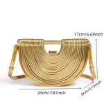 Handbags for Women 2026 New Gold Luxury Designer Brand Moon Handwoven Noodle Bags Leather Pulled Hobo Silver Evening Clutch Chic