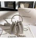 Luxury Designer Women's Handbag Rhinestones Diamonds Evening Clutch Bag Glitter Shiny Bucket Purse Wedding Party Crossbody Bag