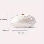 Luxury Shell Clutch Bag Acrylic Pearl White Frame Purse Women Wedding Wallet Female Evening Party Cute Ivory Lady Pro Handbag